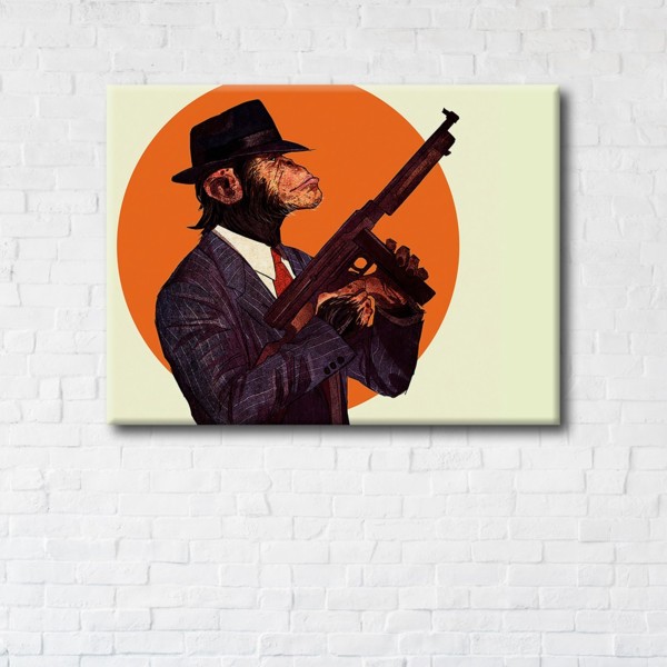 

Картина на холсте IBR Gangster monkey 75x100 см