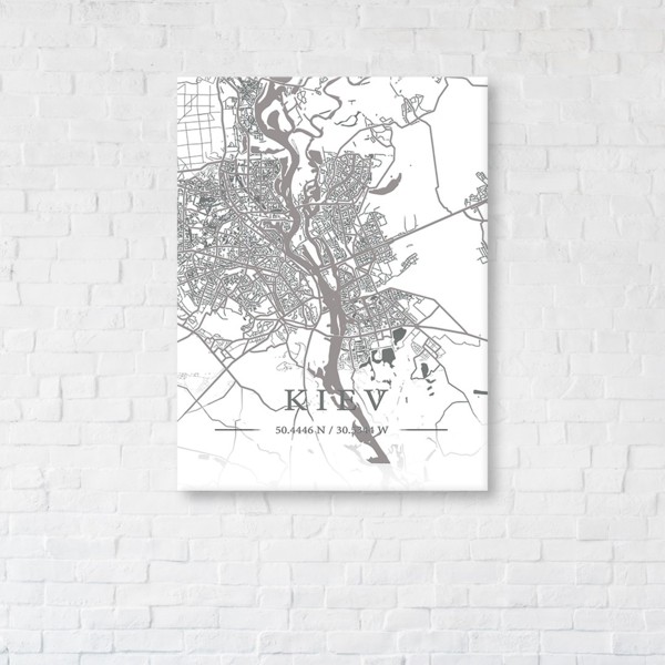 

Картина на холсте IBR Kiev White 110x145 см