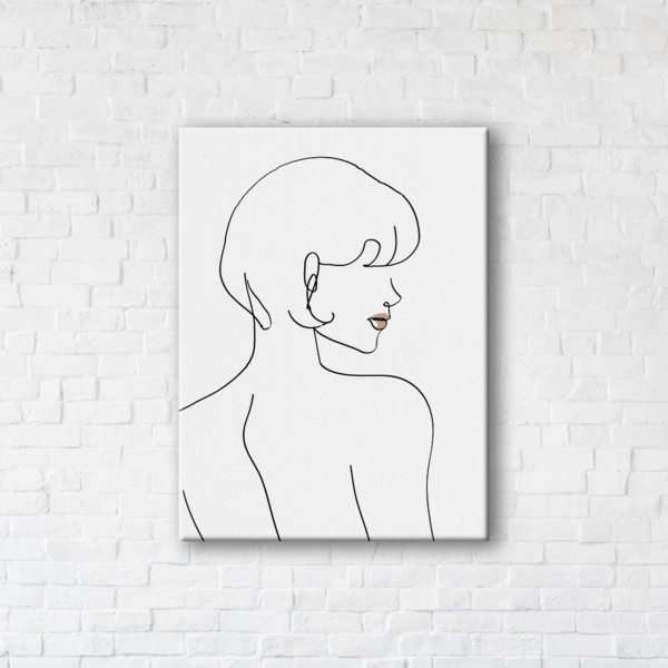 

Картина на холсте IBR Girl with Bob Wig 75x100 см