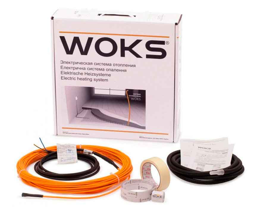

Тонкий кабель под плитку Woks-10 12.9 м.кв - 1740 Вт - 174м