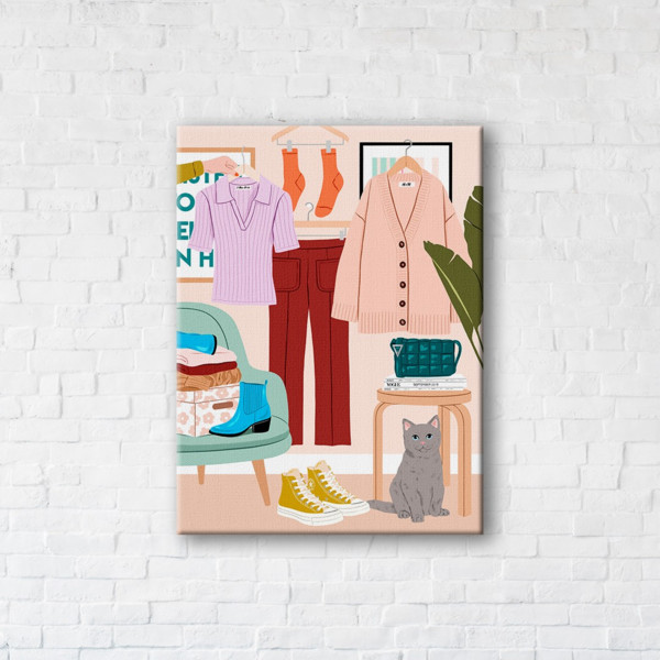 

Картина на холсте IBR Wardrobe 90x120 см