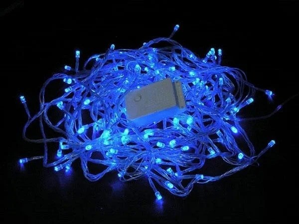 

Гірлянда світлодіодна Синя, 300 LED-лампочок з білим кабелем на 13 метрів (гирлянда на елку) (VS7001955)