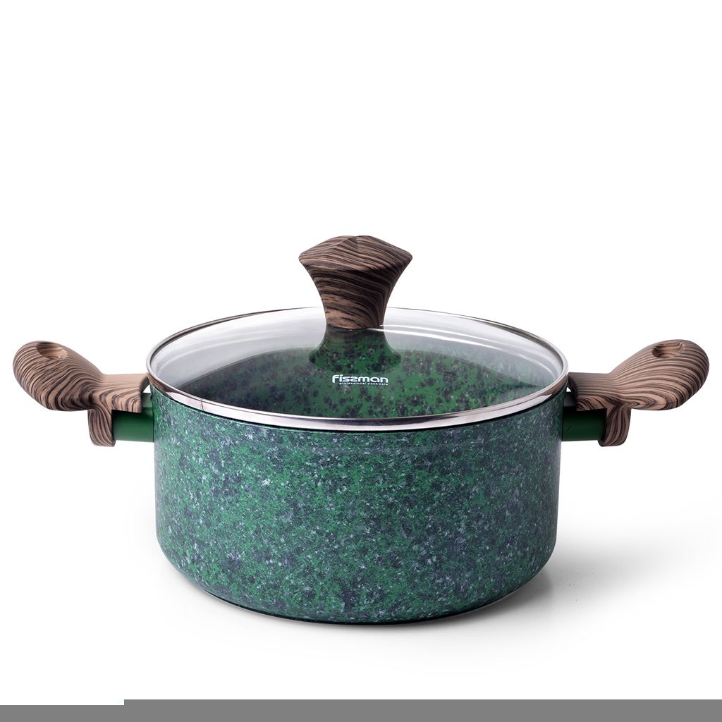 

Кастрюля со стеклянной крышкой Fissman MALACHITE 24x10,9 см на 4,7 л (4319)