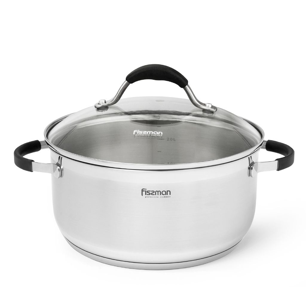 

Кастрюля Fissman MAGNIFIKA 24x11,5 см / 5,1 л со стеклянной крышкой