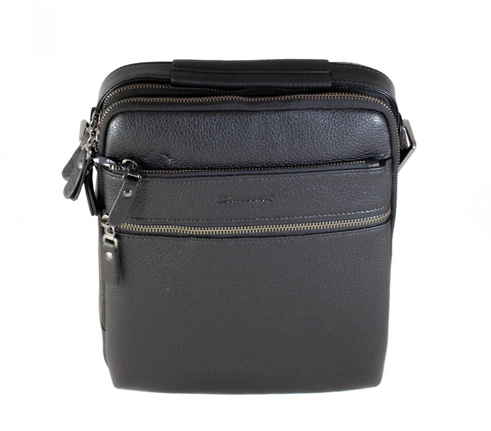 

Сумка через плечо Diamond кожаная 22х27х8 Чёрная (408-038)