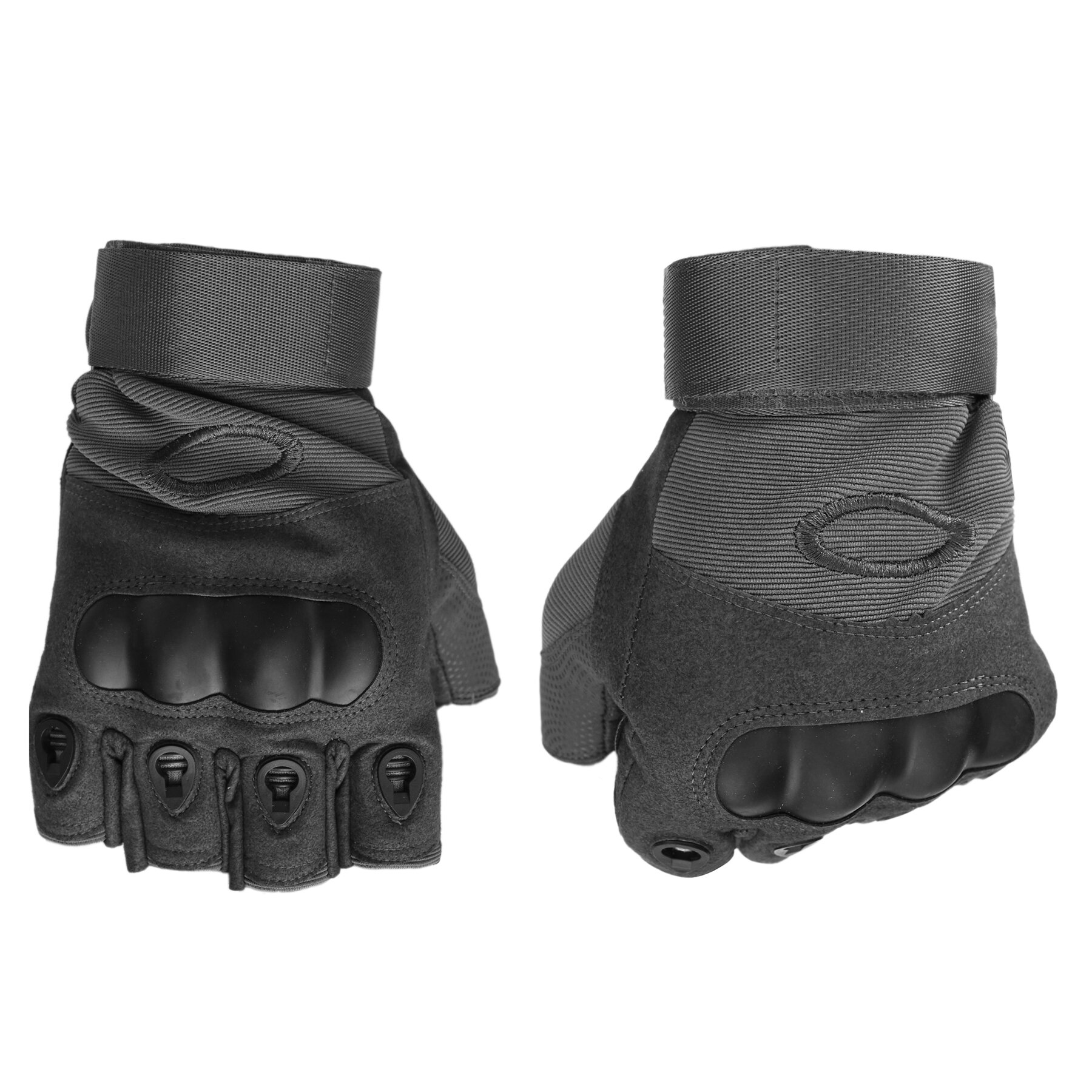

Перчатки Oakley беспалые с костяшками Окли Черные M
