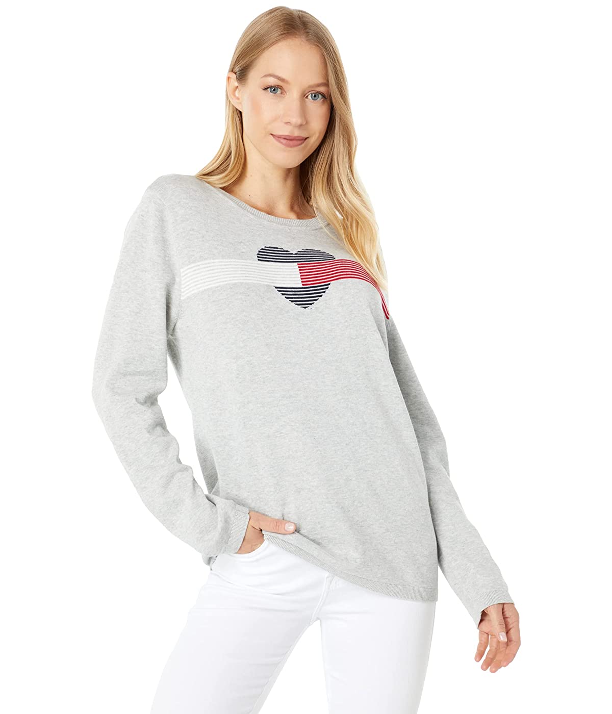 

Свитер Tommy Hilfiger Stripe Global Lucy Pearl Heather Grey, S (44)