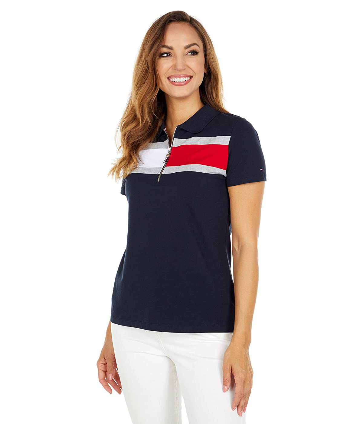 

Поло Tommy Hilfiger Zip Flag Polo Sky Captain, S (44)