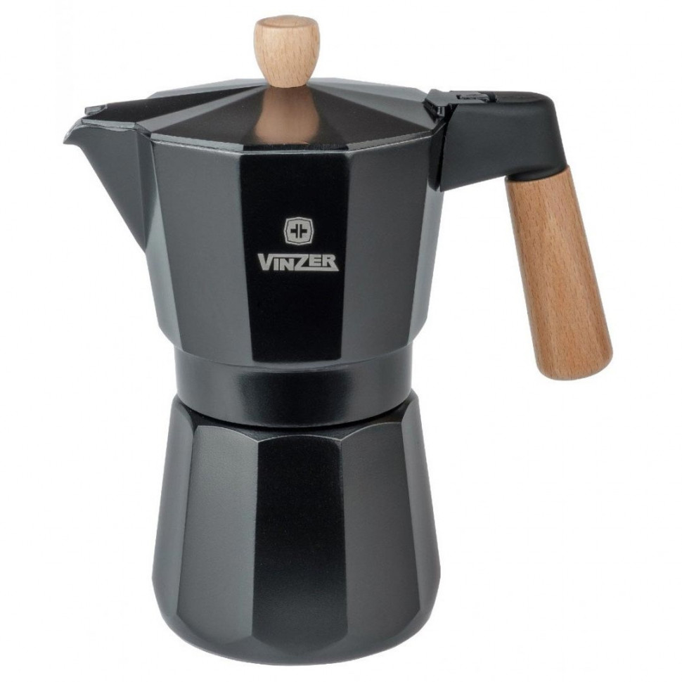 

Гейзерная кофеварка Vinzer Latte 0.33 л (чёрный)