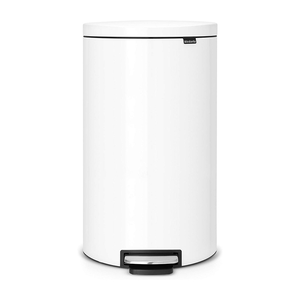 

Мусорное ведро с педалью Brabantia Flatback+ 30 л (белое)