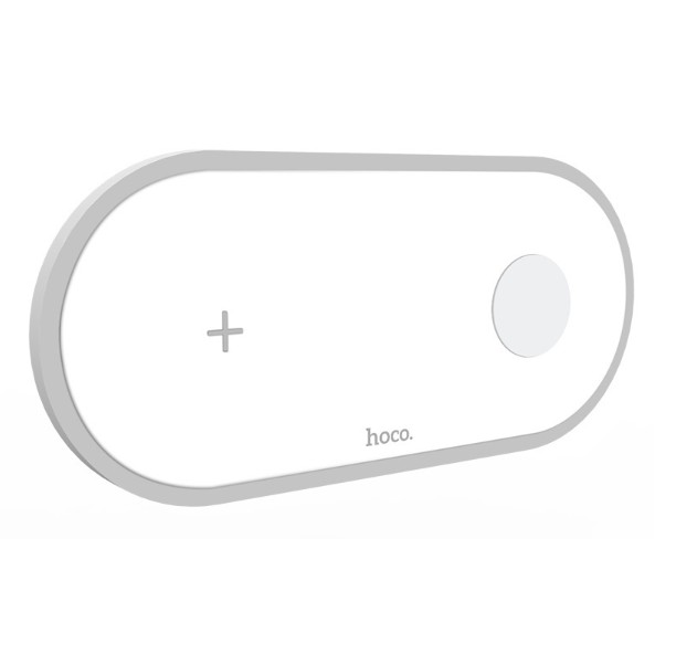 

Беспроводное зарядное устройство Hoco CW20 Wireless Charger 2 в 1 для Apple iPhone и Apple Watch White