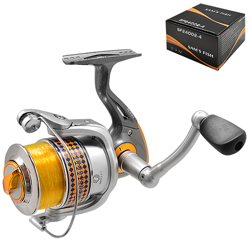 

Катушка Sams Fish фрикцион задний, 3bb 4000 с леской, графитовая шпуля MMS-SF24002-4 (NAT03925)