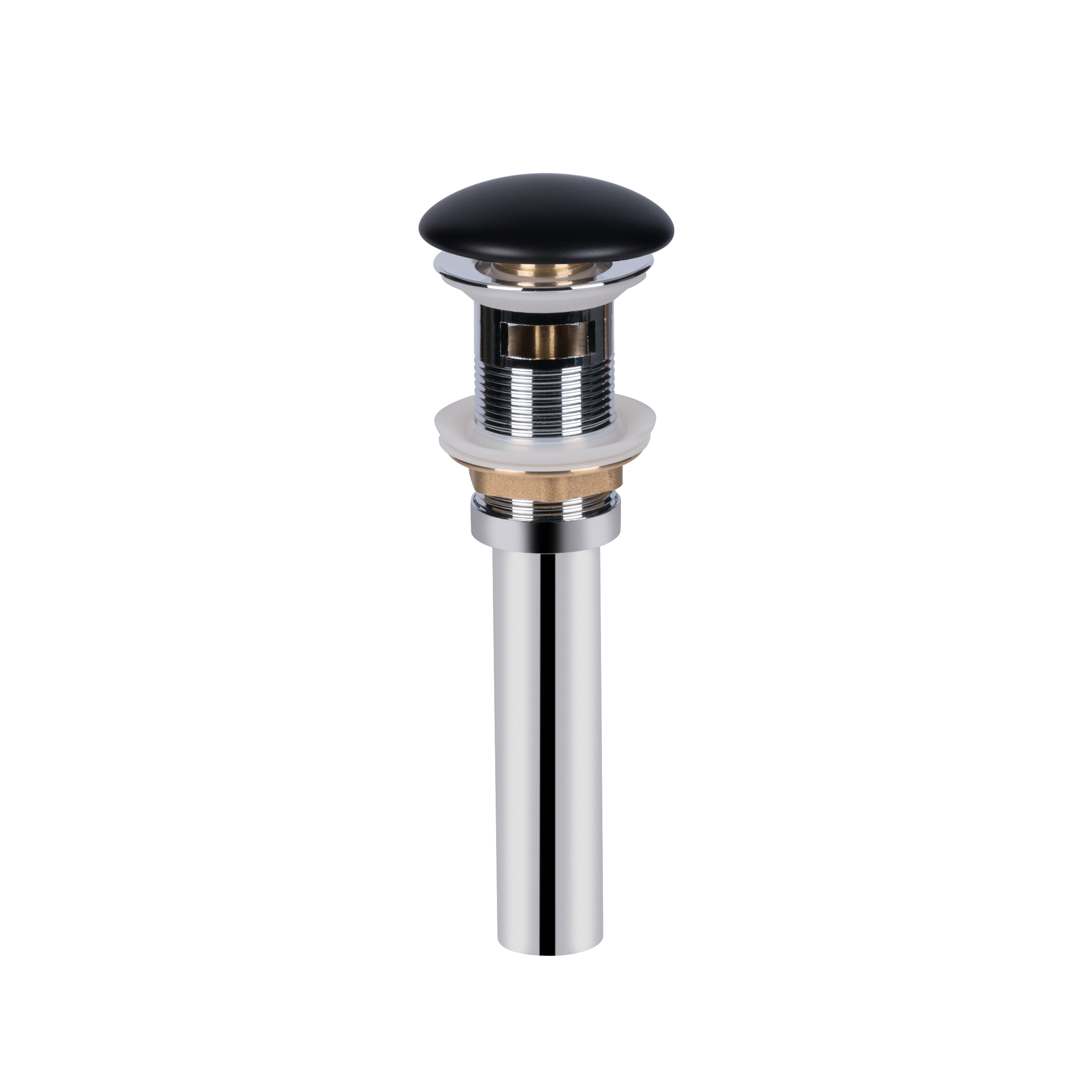 

Донный клапан для раковины Qtap PU03O 70х70х227.5 Matt black с переливом