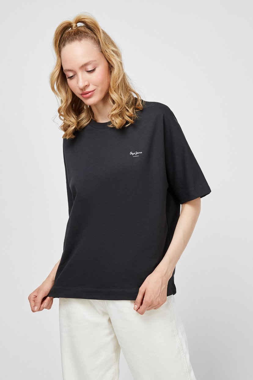 

Женская черная футболка AGNES Pepe Jeans  PL581101, Женская черная футболка AGNES Pepe Jeans XS PL581101