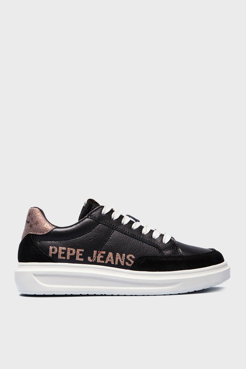

Женские черные кожаные сникеры ABBEY WILLY Pepe Jeans 40 PLS31196
