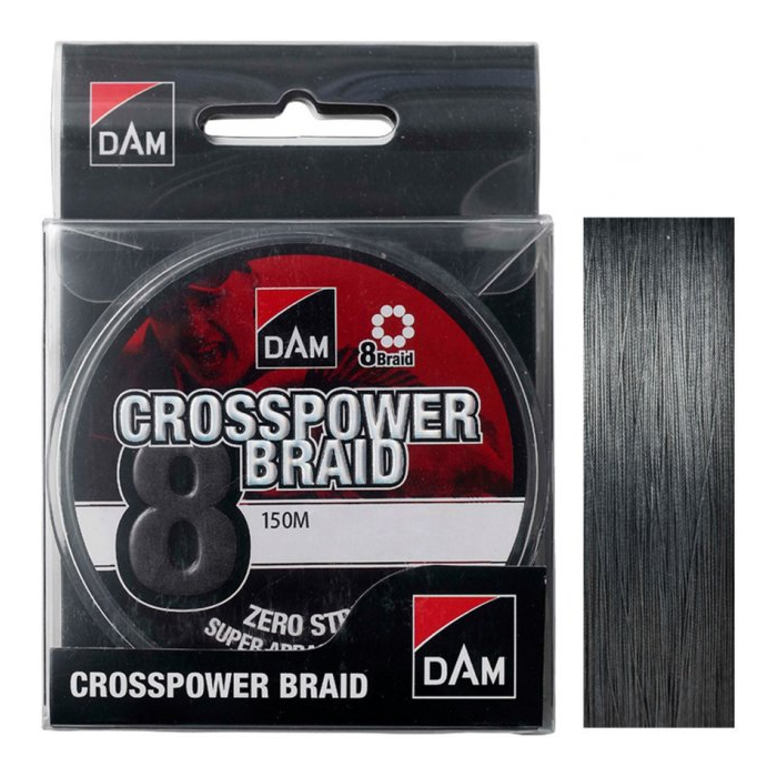 

Шнур DAM Crosspower 8-Braid 150m 0.17mm 11.3kg dark grey (66589)