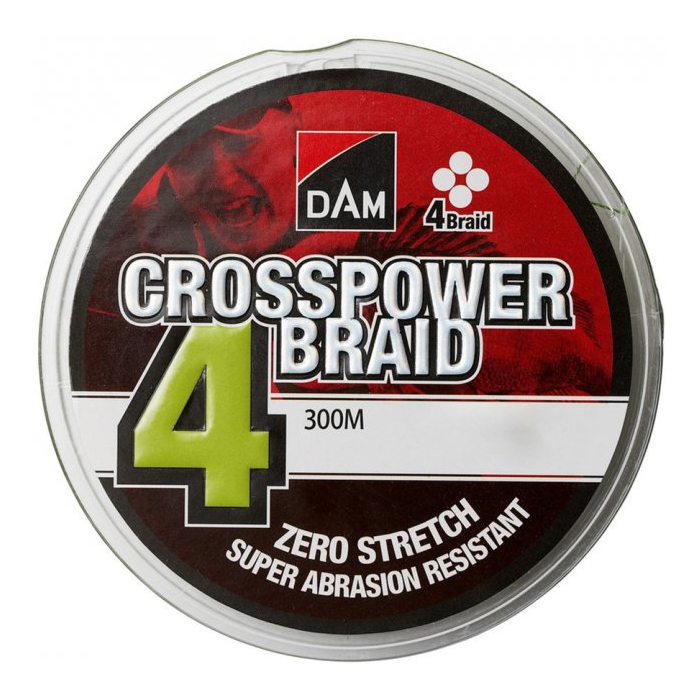 

Шнур DAM Crosspower 4-Braid 300m 0.13mm 6.8kg green (65842)