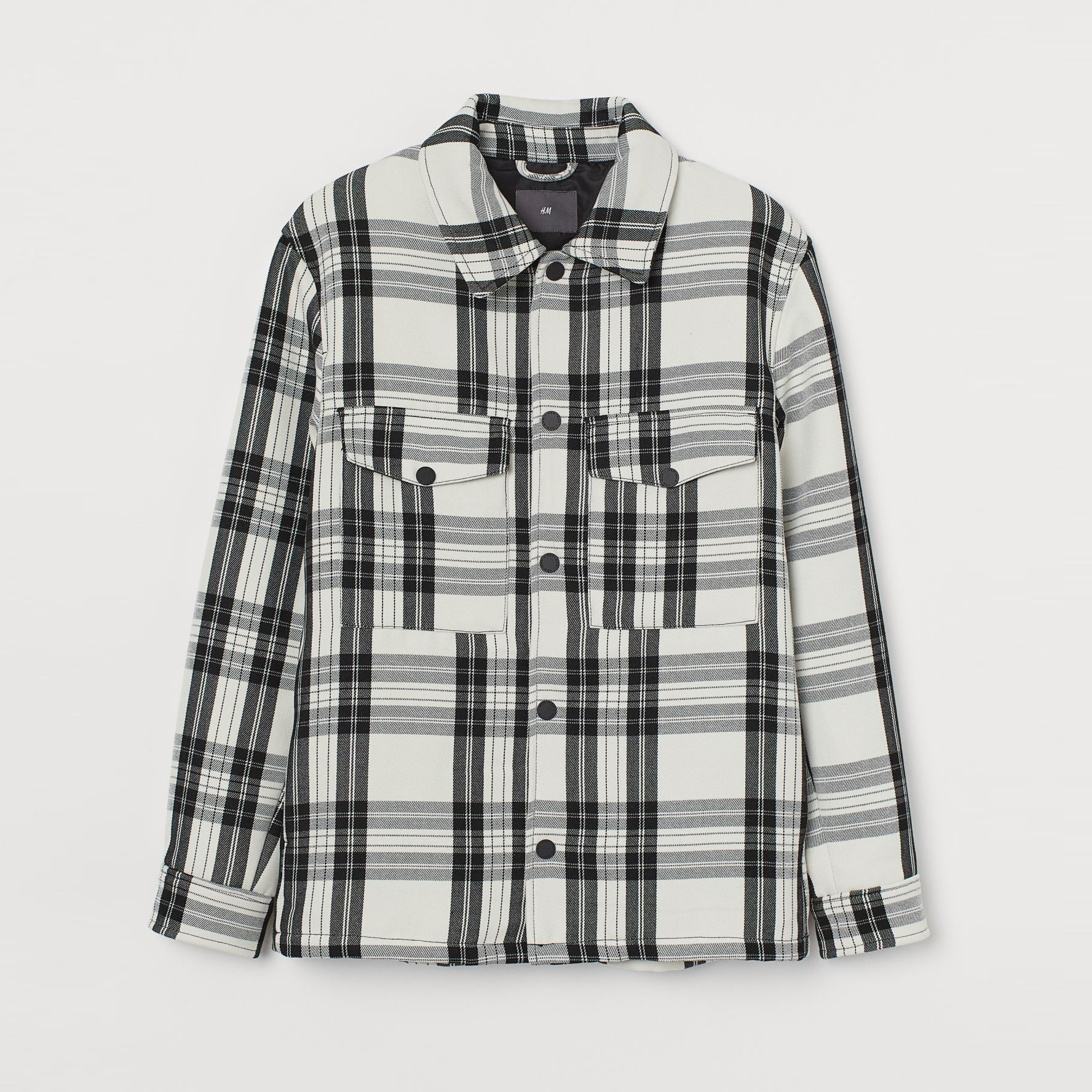 

Куртка-рубашка H&M 9028643wtt XXL Черно-белая