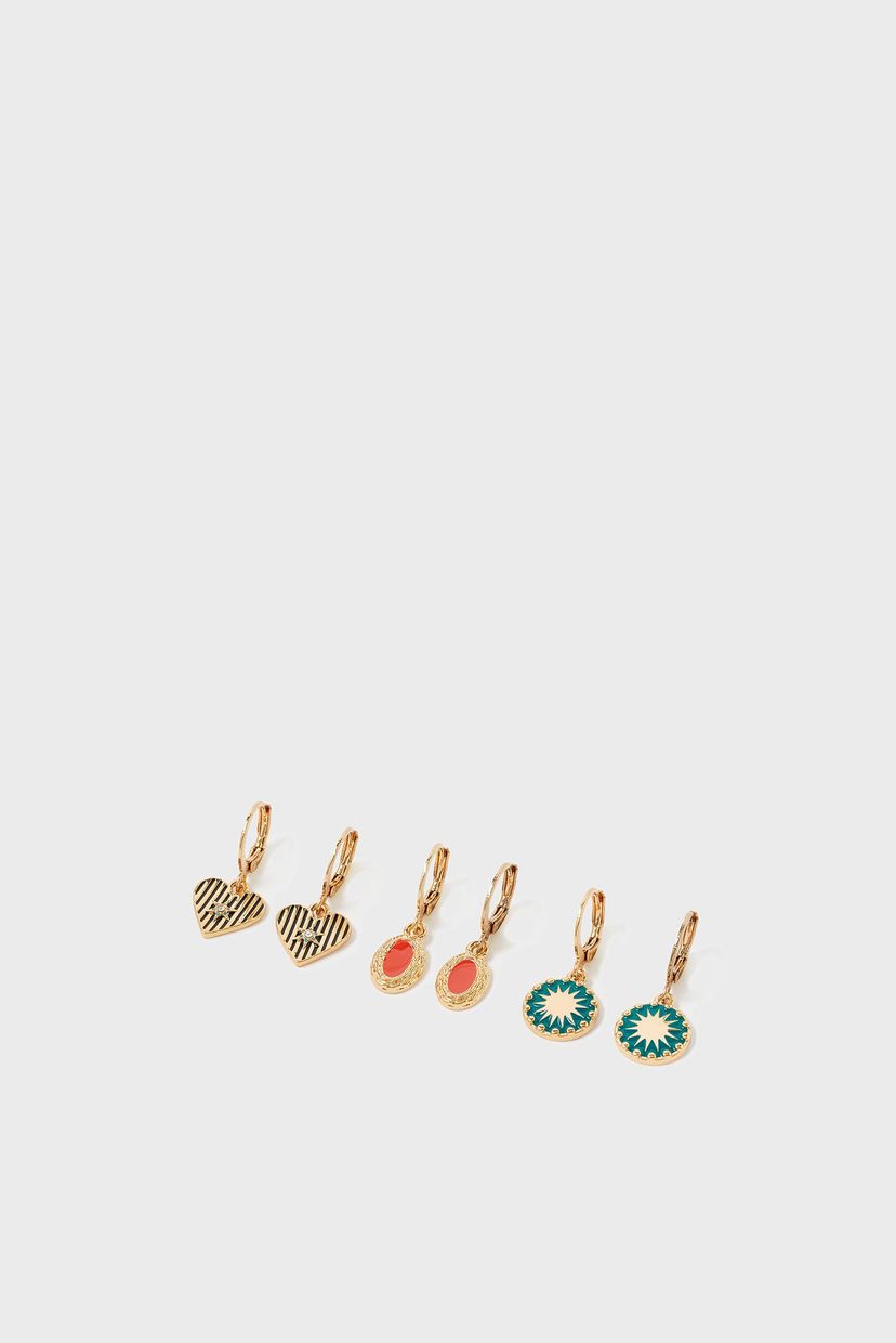

Женские золотистые серьги (3 пары) RECONNECTED Accessorize OS 281027
