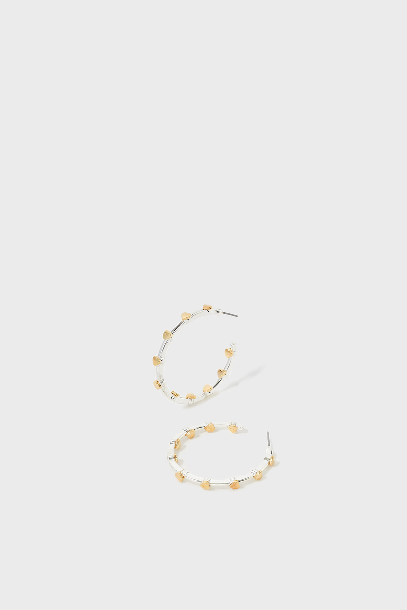 

Женские серебристые серьги FEEL GOOD HEART HOOP Accessorize OS 281003