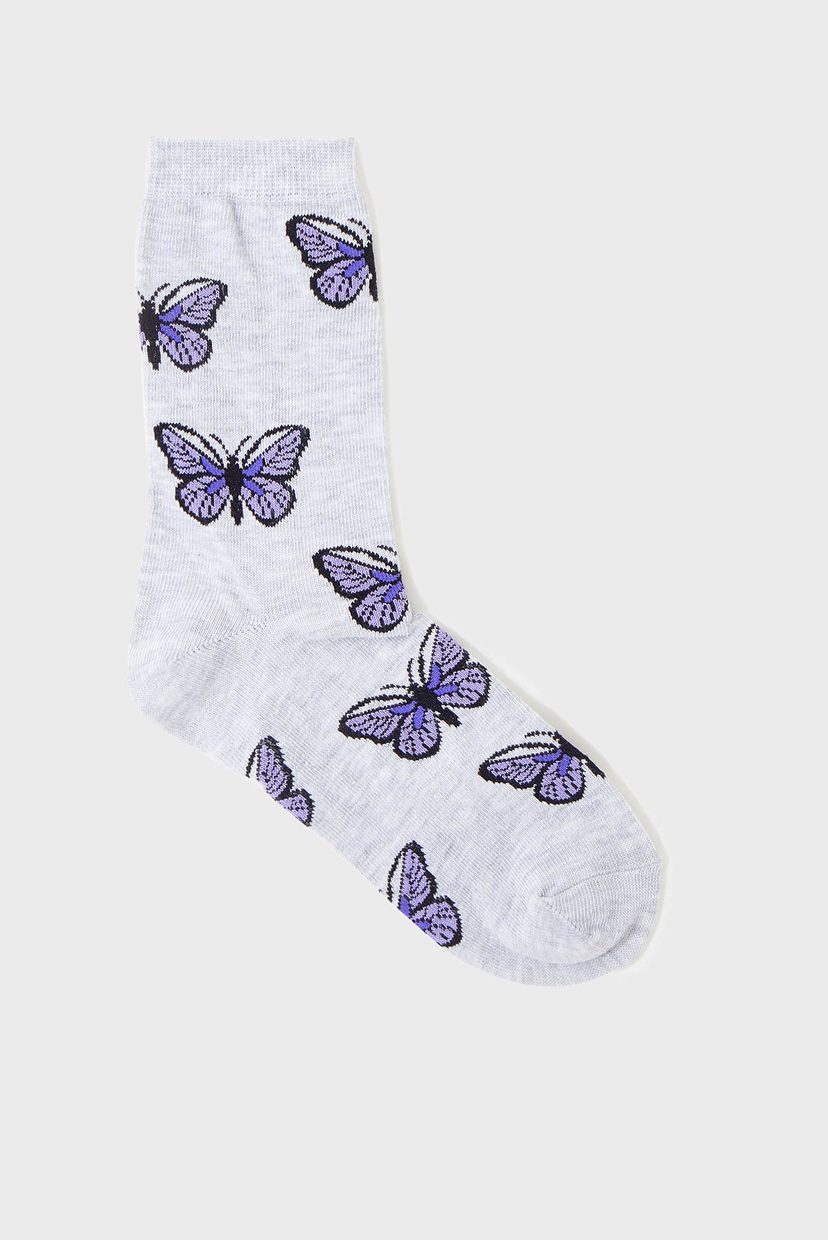 

Женские серые носки BUTTERFLY SOCK Accessorize OS 296001