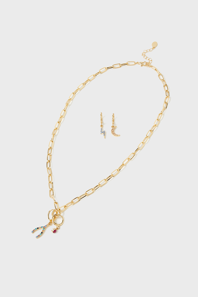 

Женская золотистая подвеска FEEL GOOD WISHBONE S Accessorize OS 282011