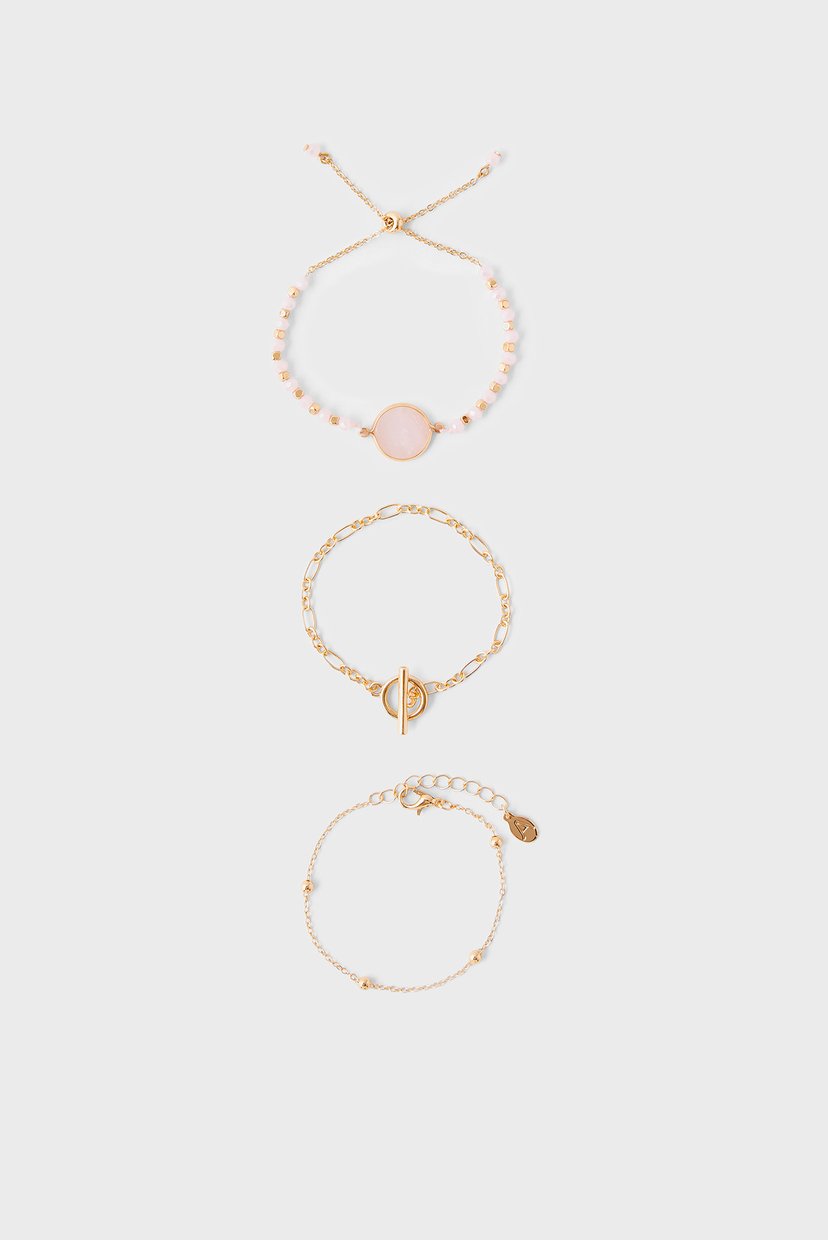 

Женские золотистые браслеты (3 шт) MEADOW CLASP SET Accessorize OS 184051