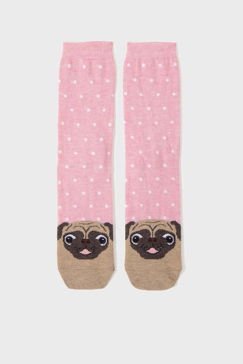

Женские розовые носки POLLY PUG SOCK Accessorize OS 296002