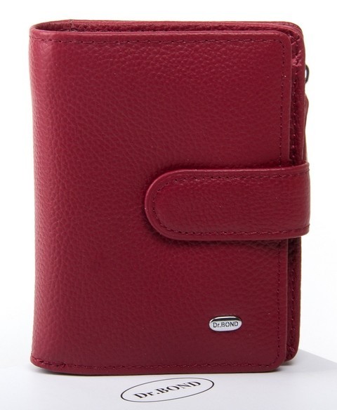 

Женский кожаный кошелек Dr. Bond WN-102 bordeaux-red