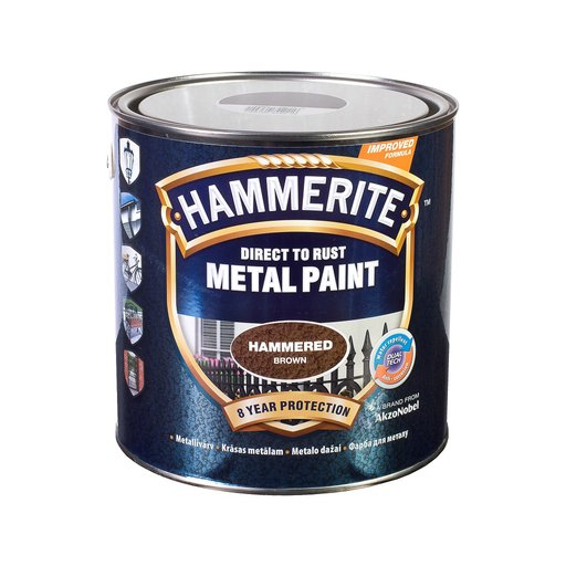 

Эмаль для металла Hammerite молотковая коричневая 2,5 л (10527762)