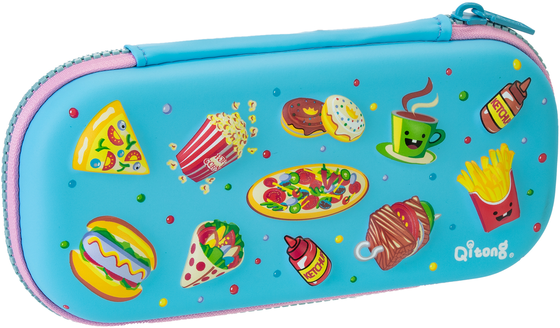 

Пенал Cool For School 1 отделение с органайзером голубой (QT-5670-Blue)