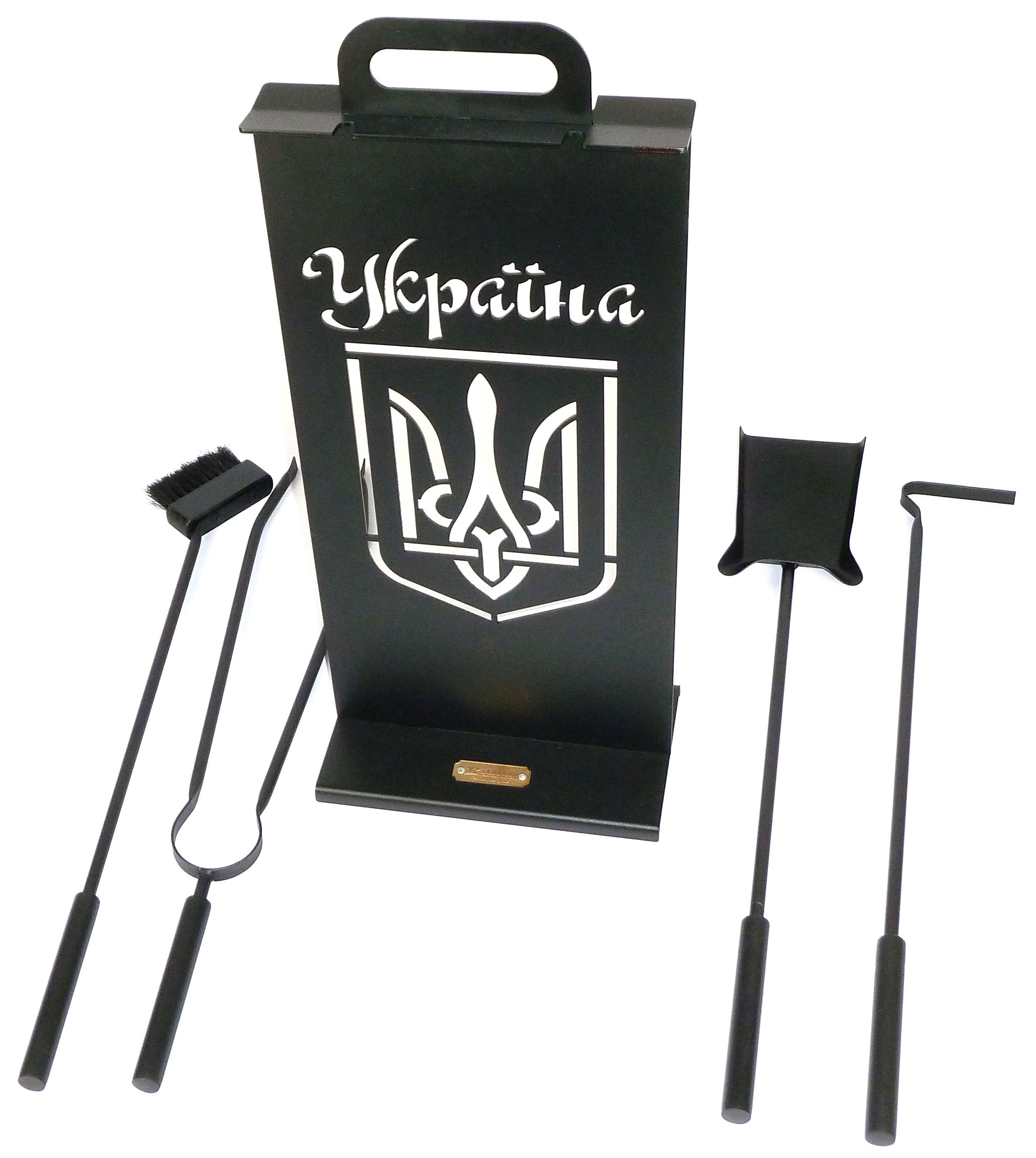 

Каминный набор металлический кованый Ferrum Ukraine Black, 27х15х70см.