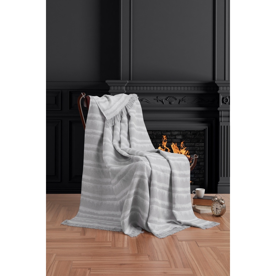 

Плед-накидка Damask Eponj Home 170х220 см Серый 000166296