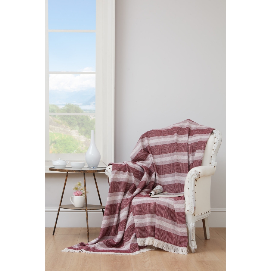 

Плед-накидка Denizli Kareli Eponj Home 190х220 см Бордовый 000166287