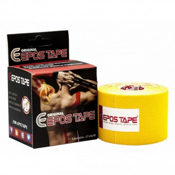 

Кинезиологический тейп EPOS TAPE Original (жёлтый) из хлопка, Гипоаллергенный Акриловый (KT-07)