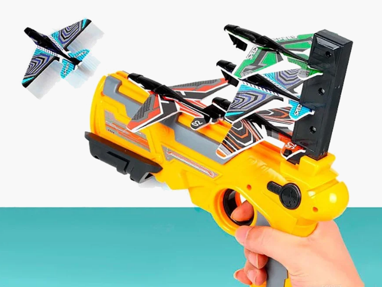 

Детский пистолет-катапульта с летающими самолетами Air Battle ABC оранжевый