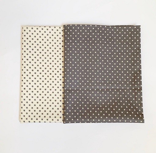 

Пеленка Anny.Home сатин 100x80 см 2 шт Бежево-графитовые звезды (8359665)