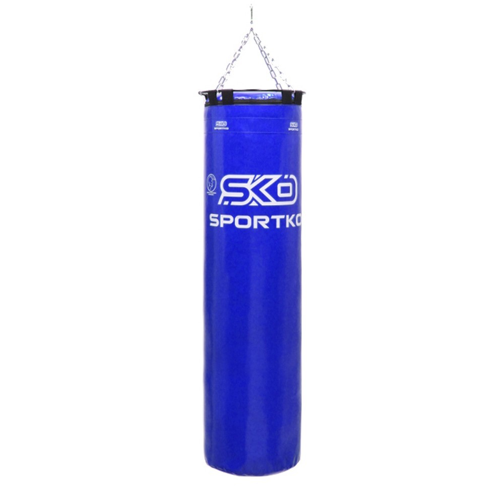 

Боксерский мешок SPORTKO ПВХ 140 см/35 см/50 кг синий