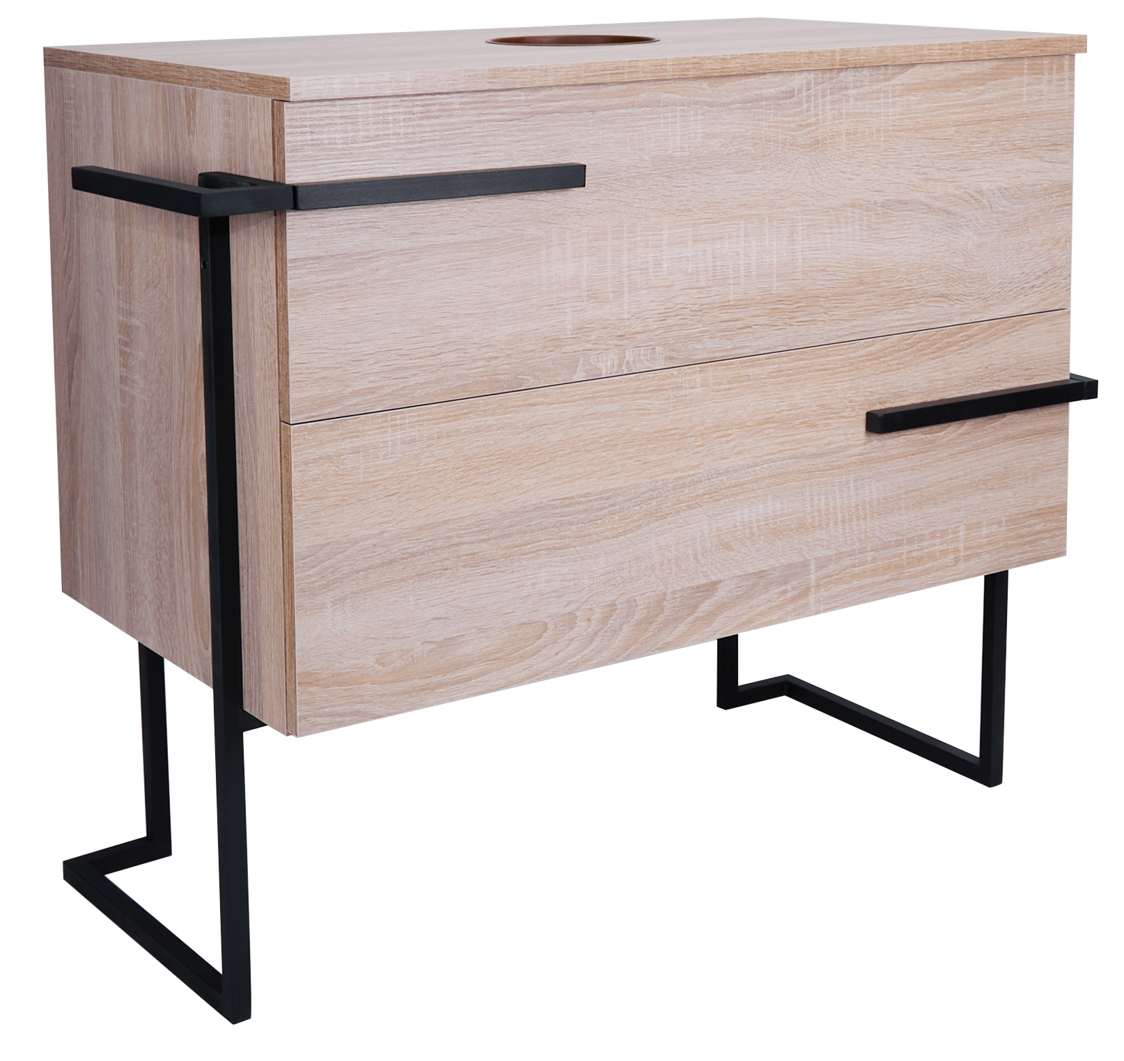 

Тумба напольная Qtap Taurus 800х616х437 Whitish oak со столешницей QT2480TNT803WO