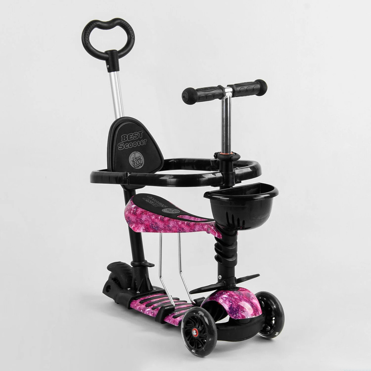 

Самокат BEST SCOOTER S-5099 5в1 с бампером (колеса светятся)