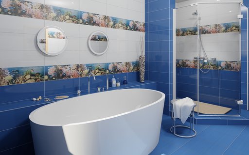 

Плитка настенная ATEM Ялта 1 Sea 20х50 см 1,7 м.кв. (11446260)