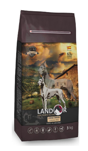 

Сухий корм Landor (Ландор) ADULT LARGE BREED LAMB & RICE 15 кг для дорослих собак великих порід ягня з рисом