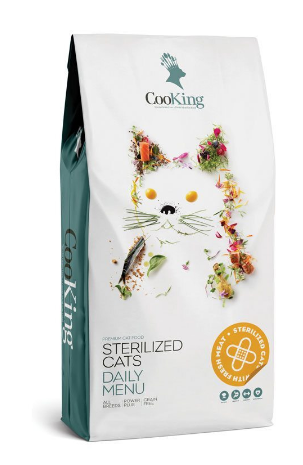 

Сухий корм CooKing Sterelized Cats 2 кг зі свіжим м'ясом для стерилізованих кішок