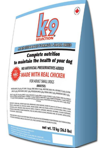 

Корм K9 Selection Small Breed Maintenance для взрослых собак мелких пород (small)