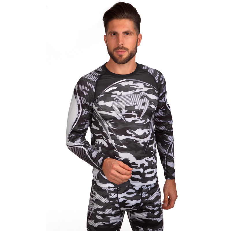 

Рашгард с длинным рукавом Venum CAMO HERO CO-8124 (PL, эластан, р-р L 46-48 , белый камуфляж)
