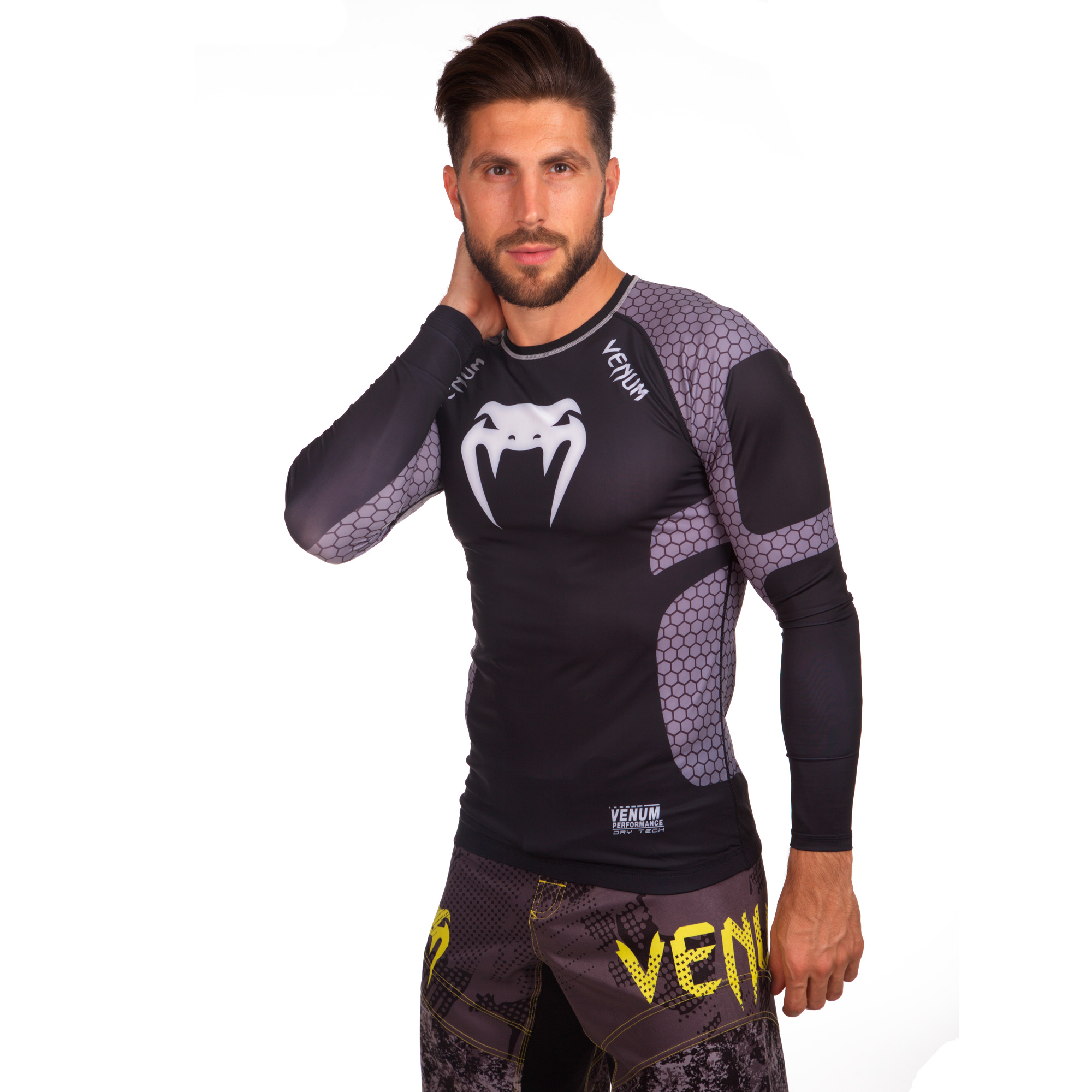 

Рашгард с длинным рукавом Venum CO-1720-BK (PL, эластан, р-р XXL 50-52 , черный-серый)
