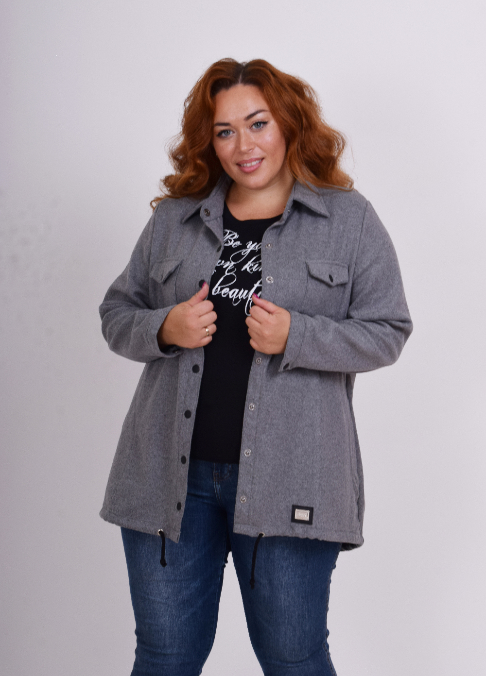 

Женский кардиган Lady Look на кнопках 133 серый 54