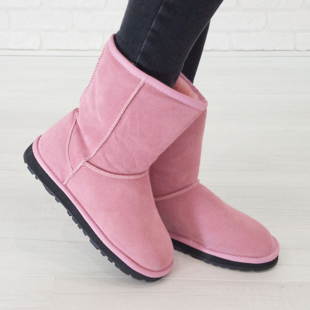 

Угги женские Woman's heel маломерные 41 розовые (О-818)