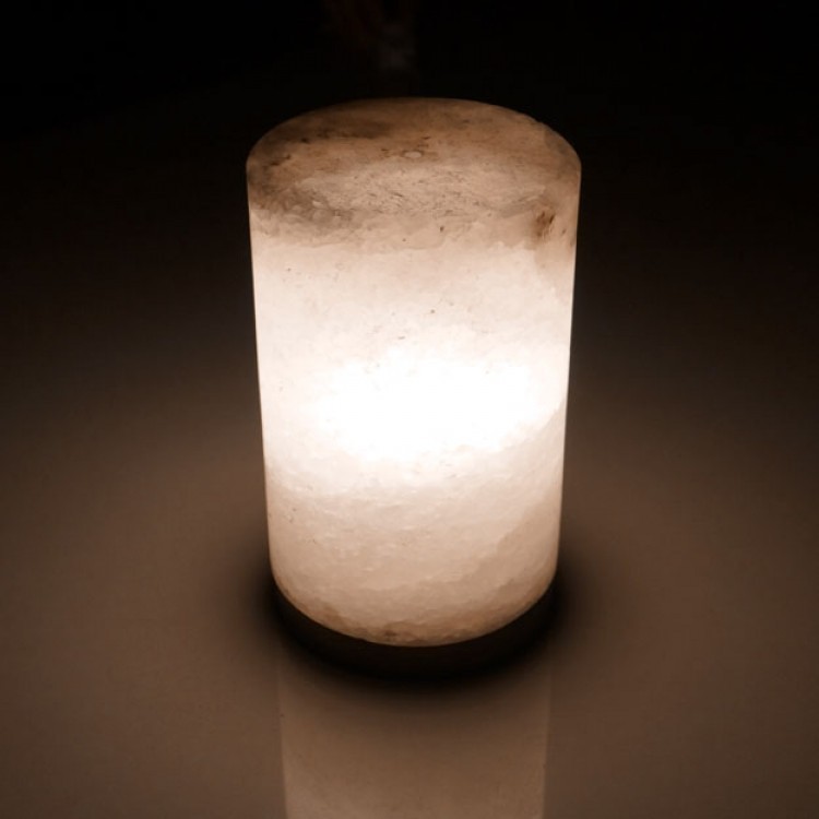 

Соляная лампа-ночник ручной работы BS SALTKEY CANDLE, белая (BS-SCb)