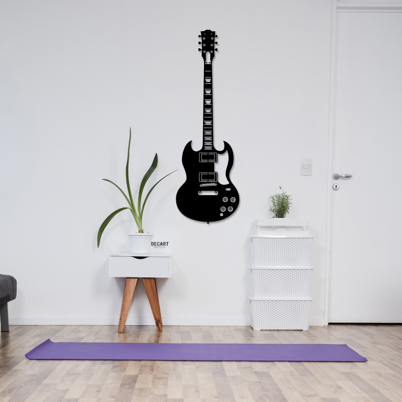 

Деревянная картина - панно Для дома Rock Guitar 26х80 см